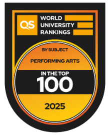 Top 100 subjects QS rankings badge for Performing Arts